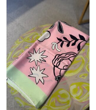 Ourse Blanche 100% Silk Scarf 100cm x 100cm