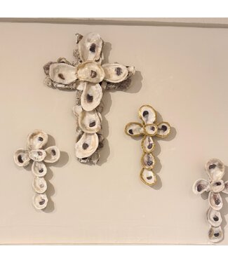 Michelle Savoy 18"x12" Oyster Cross