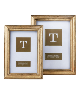 Two's Company Gold Leaf Frame 5x7
