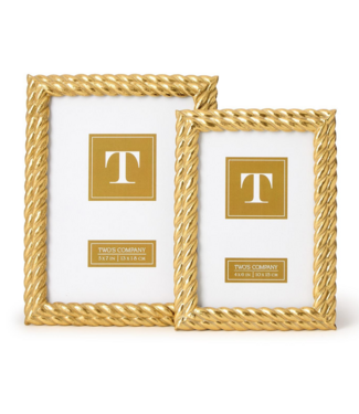 Two's Company Gold Double Rope Frame