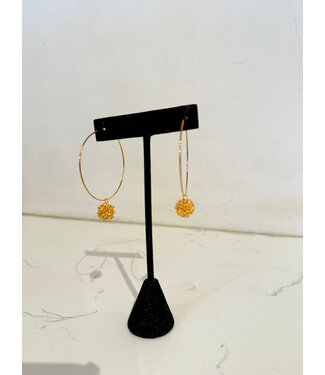Laura McClendon Hoop with Wire Ball