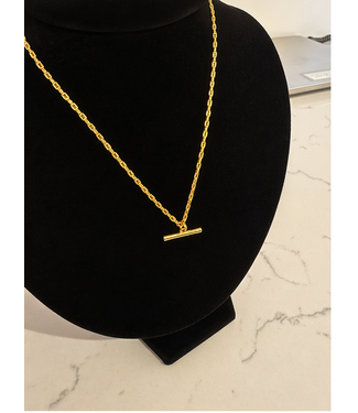 Laura McClendon Necklace with Bar Clasp