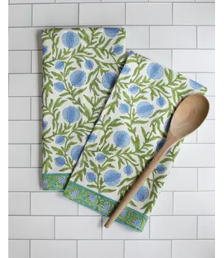 Pacific & Rose Textiles Kitchen Towel Pomegranate Blue