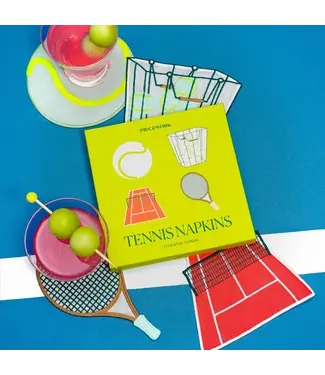 Piecework Puzzles Tennis Cocktail Napkins - Set of 4