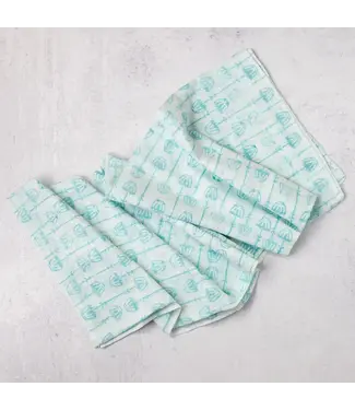 The Mended Company Sarong - Voile Teal - Mosaic, Midnight & Saltwater