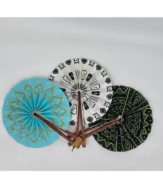 VOYAGE African Wax Folding Fans Assortment