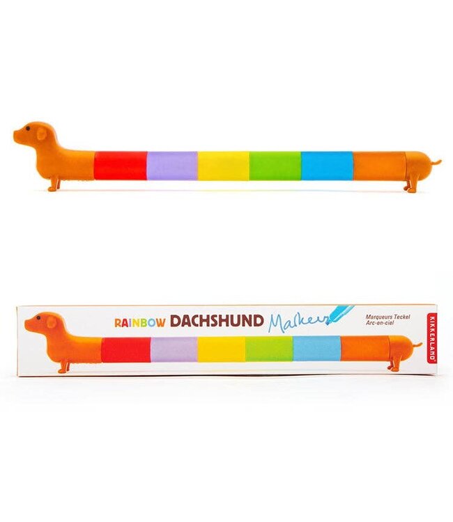 Rainbow Dachshund Markers