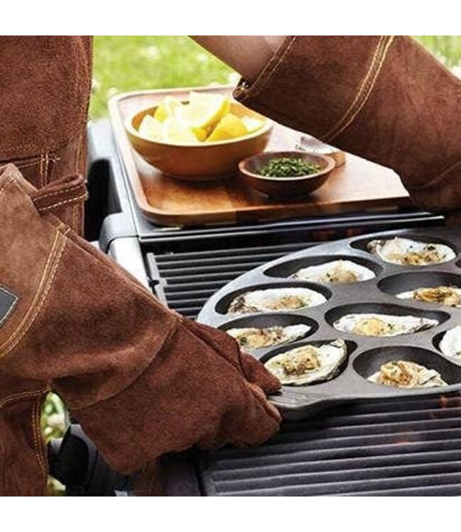 Outset Brown Leather Grill Gloves