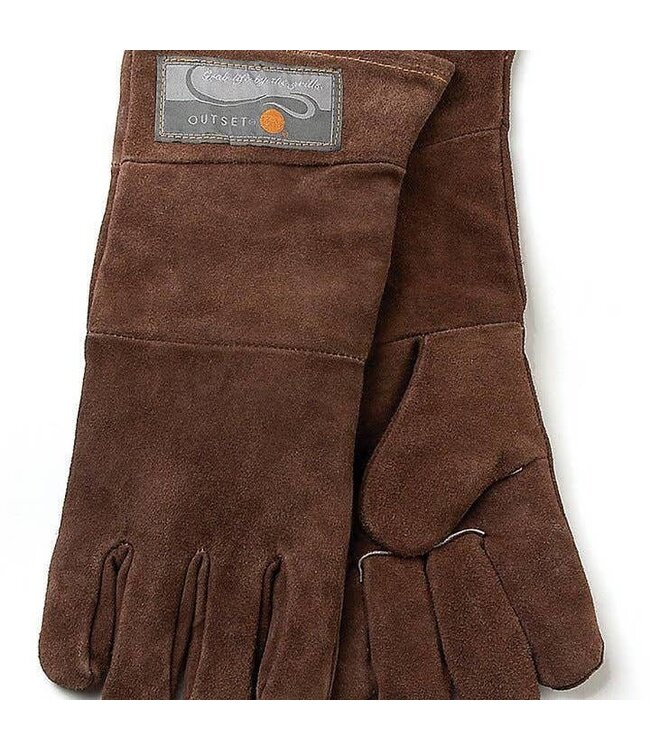 Outset Brown Leather Grill Gloves