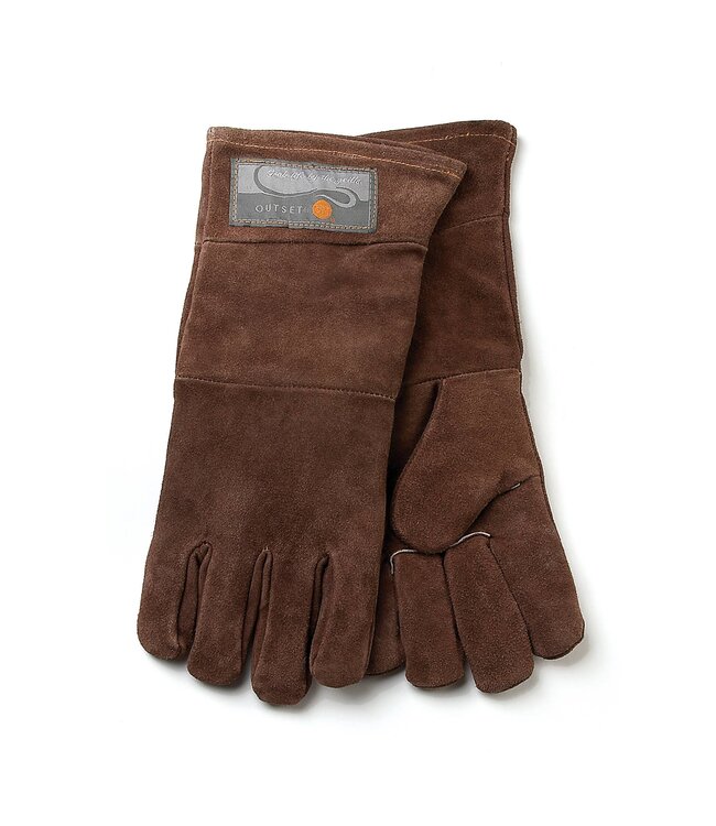 Outset Brown Leather Grill Gloves