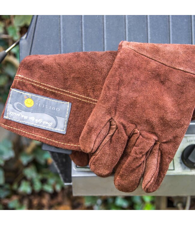 Outset Brown Leather Grill Gloves