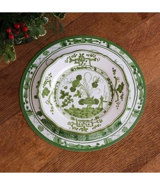 Beatriz Ball VIDA Faenza 11" Dinner Plate Set of 4 (White and Green)