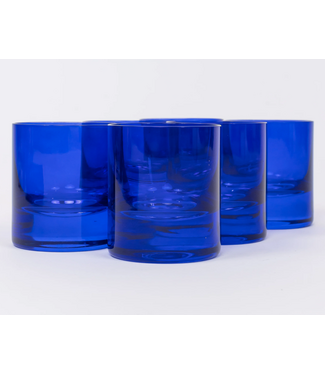 Estelle Estelle Cobalt Rocks Glasses- Set of 6