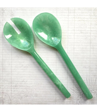 Gibb & Daan Resin Salad Serving Set - Teal