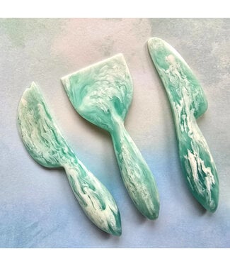 Gibb & Daan 3-Piece Cheese Knives Set - Teal