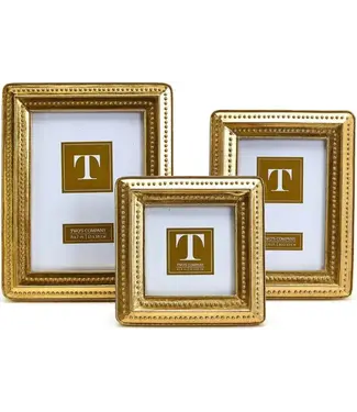Two's Company Gold Beaded Edge Photo Frame 4x6