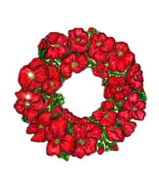 Cynthia Kolls Resin Poppy Wreath