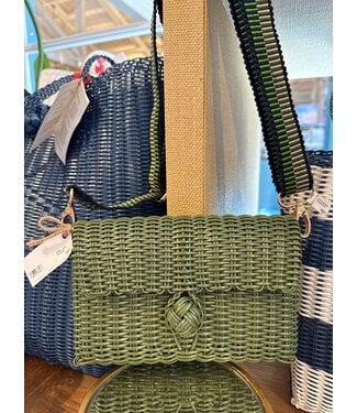 The Lilley Line Clutch | Solid Evergreen