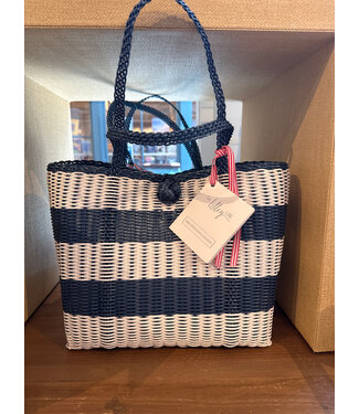 The Lilley Line Small | Awning Stripe Fog Blue/White