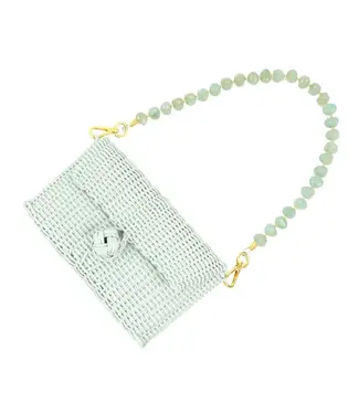 The Lilley Line Pochette Strap | Jade Pebble Gemstone in Sea Glass