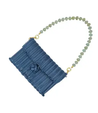 The Lilley Line Clutch | Solid Fog Blue