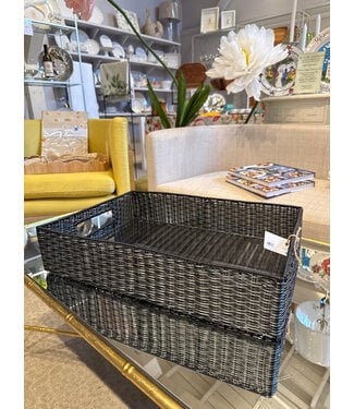 The Lilley Line Woven Tray | Black