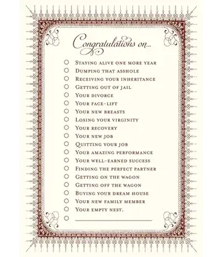 Alexa Pulitzer Congratulations Greeting Card