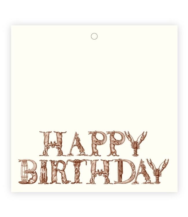 Happy Birthday Animals Gift Tags