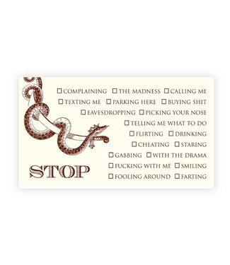 Alexa Pulitzer Stop Card (10 pack)