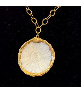 Laura McClendon Gold Sunflower Necklace