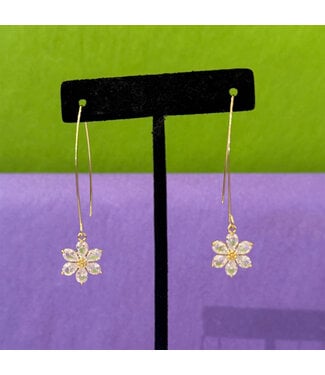Laura McClendon Clear Rhinestone Flower Earring