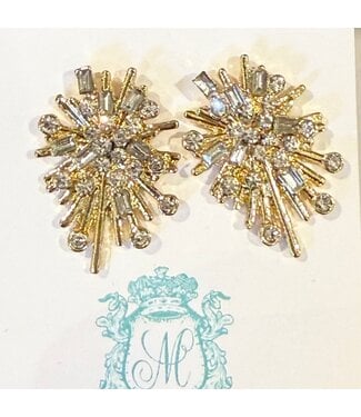 Laura McClendon Rhinestone Starburst Stud Earrings