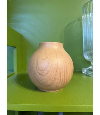 Pamela Dennis Faux Wood Ceramic Vase