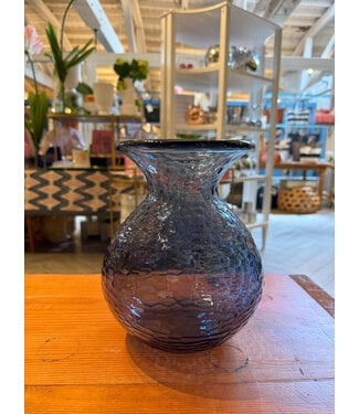 Pamela Dennis Large Blue Glass Vase
