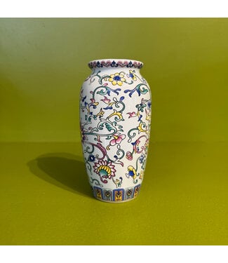 Pamela Dennis Small Enamel Floral Flower Vase