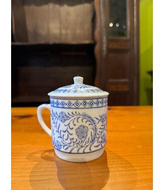 Pamela Dennis Vintage IDG Blue & White Ceramic Coffee Tea Mug