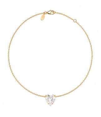 Ella Bartlow Agape Large Heart Drop Necklace