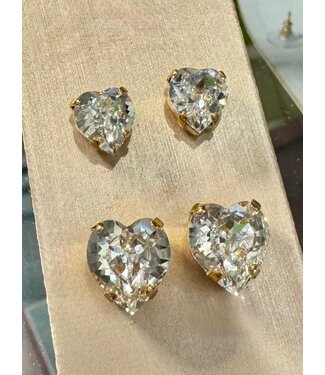 Ella Bartlow Agape Heart Studs - Small