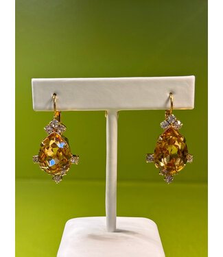Ella Bartlow The Elizabeth Earrings - Citrine