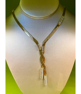 Ella Bartlow Baguette Twisted Passion Necklace