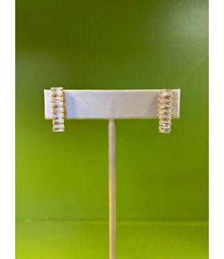Ella Bartlow The Baguette Long Stud Earrings
