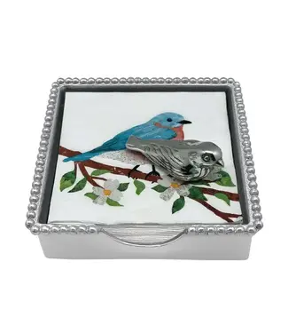 Mariposa Bird Beaded Napkin Box Set