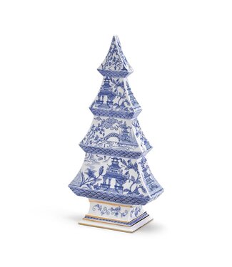 Two's Company Blue and White Christmas Tree