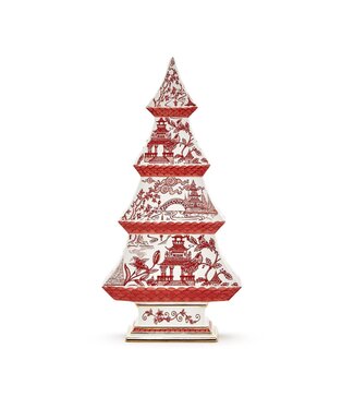 Two's Company Red Winter Toile Christmas Tree