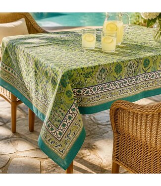 Pacific & Rose Textiles Tablecloth Samarkand Green (60"x60")