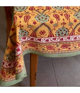 Pacific & Rose Textiles Tablecloth Samarkand Saffron (60"x60")