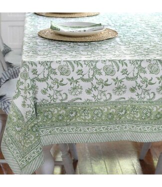 Pacific & Rose Textiles Tablecloth Lilibet Green (70)
