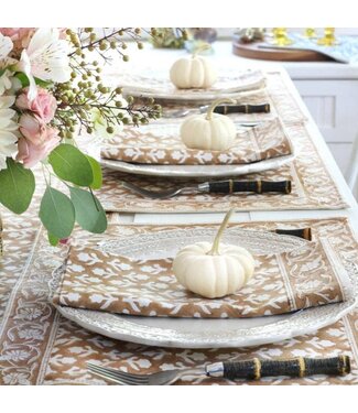 Pacific & Rose Textiles Napkins Charlotte Caramel, set of 4