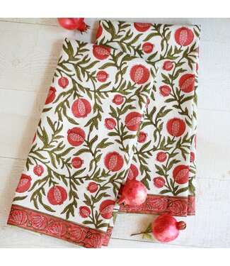 Pacific & Rose Textiles Kitchen Towel Pomegranate Red