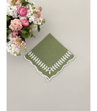 Don Lino Green leaves dinner napkin